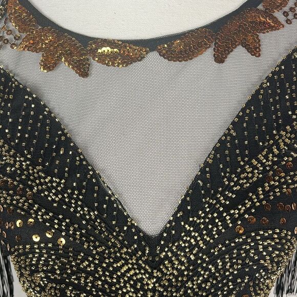 NWT Fairy Couple Gatsby Long Fringe Flapper Cocktail Party Dress - Picture 5 of 8